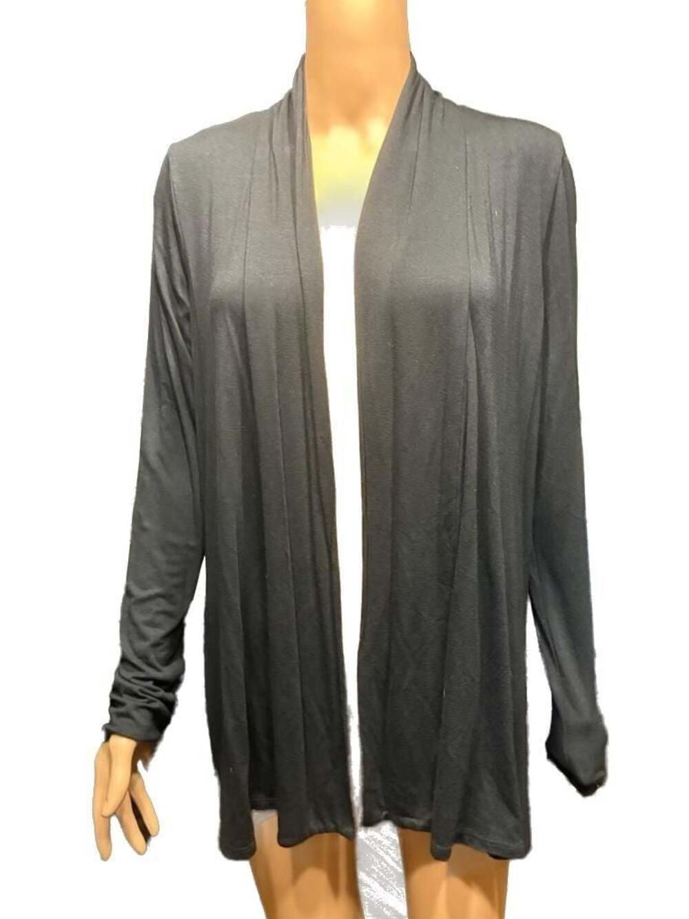 Always Indigo Black Open Front Cardigan Size 1X